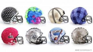 To celebrate Super Bowl XLVIII in New York, Bloomingdale's teamed up with the CFDA to create 48 bespoke helmets to be auctioned, proceeds going toward the NFL Foundation.