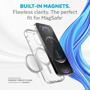 Built-in Magnets. Flawless clarity. The perfect fit for MagSafe. Introducing Presidio Perfect-Clear Compatible with MagSafe.
